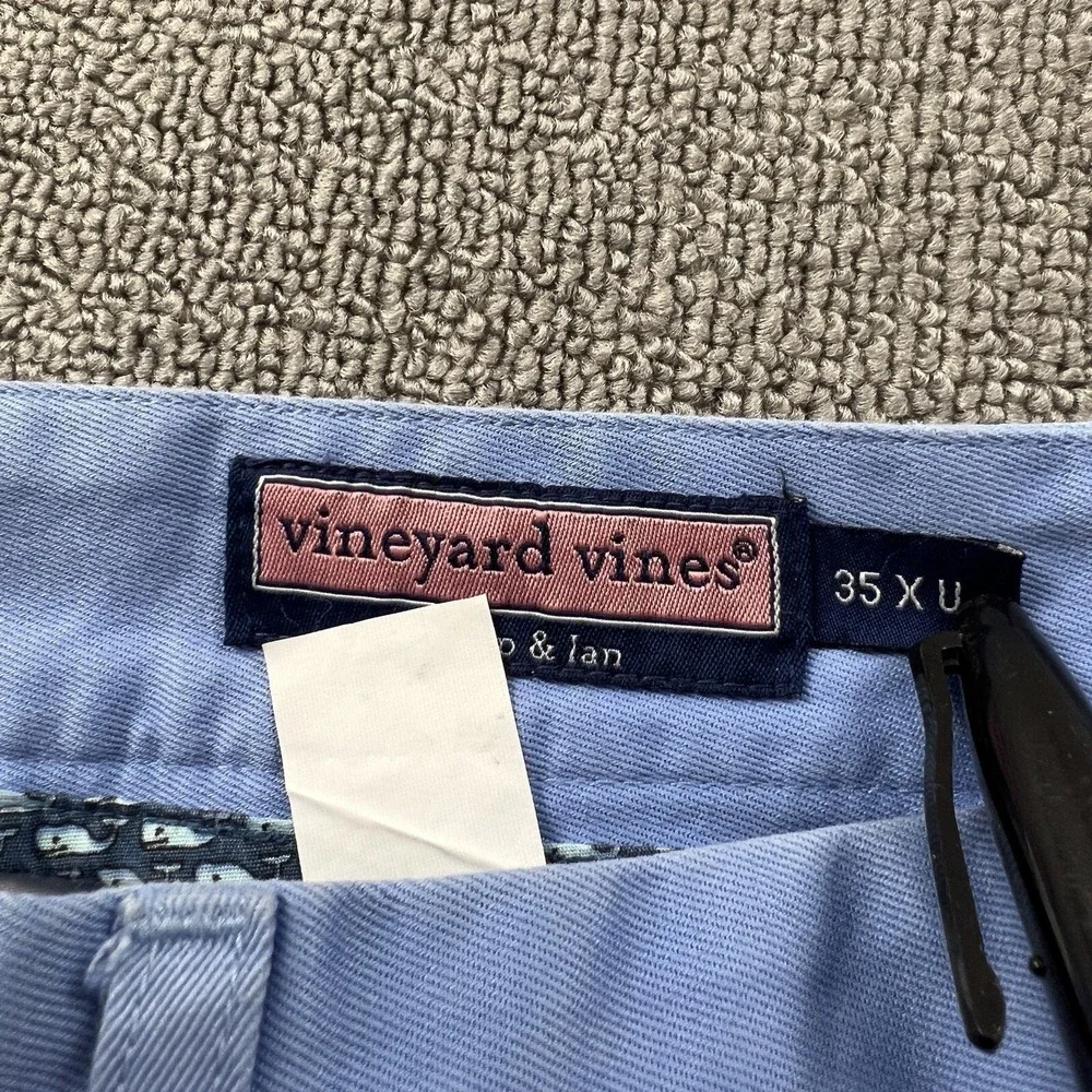 Vineyard Vines Pants Adult Size 35W Blue Straight Chino Casual Preppy Men's